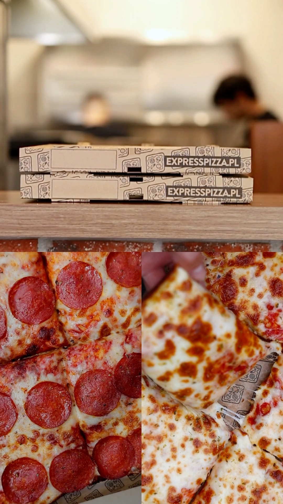 Najlepsza część naszej pracy? Ten moment, kiedy pizza wychodzi z kuchni.
Jeszcze